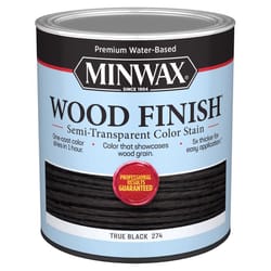 Minwax Wood Finish Semi-Transparent True Black Water-Based Acrylic Emulsion Wood Finish 1 qt