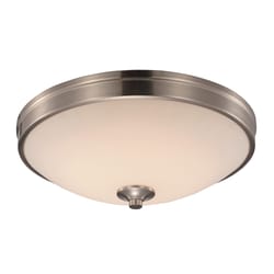Bel Air Lighting Transitional 3.25 in. H X 11 in. W X 11 in. L Brushed Nickel Silver Ceiling Fixture