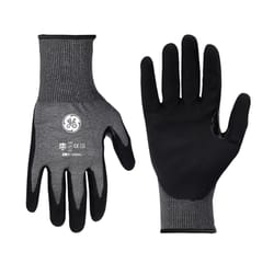 General Electric Unisex Dipped Gloves Black/Gray XL 1 pair