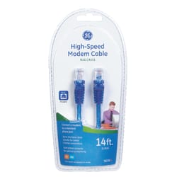 GE High Speed Modem Internet Cable, 14 Foot, RJ11 Ethernet, Phone