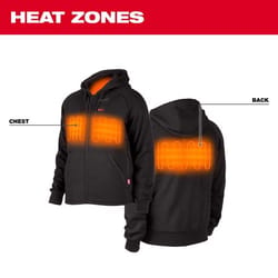 Milwaukee M12 S Long Sleeve Men's Full-Zip Heated Hoodie Kit Black