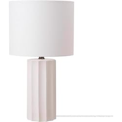Globe Electric Doris 20 in. Concrete Beige/White Table Lamp