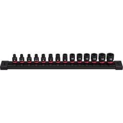 Milwaukee Shockwave 1/4 in. drive Metric 6 Point Standard Impact Rated Socket Set 14 pc