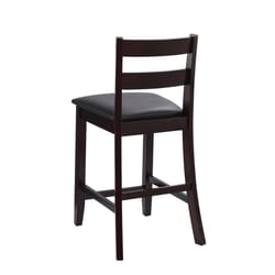 Linon Home Decor Dark Brown Polyurethane Andover Barstool 37.13 in.