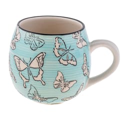 Karma Fiona 15 oz Blue/White BPA Free Butterfly Mug