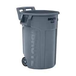 Rubbermaid Brute 44 gal Gray Plastic Wheeled Garbage Can