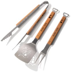 Sportula MLB Stainless Steel Brown/Silver Grill Tool Set 3 pc