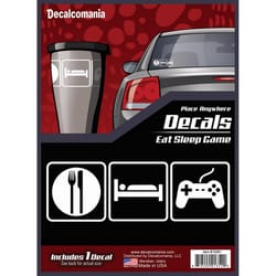 Decalcomania Eat, Sleep, Game Car Sticker Vinyl 1 pk