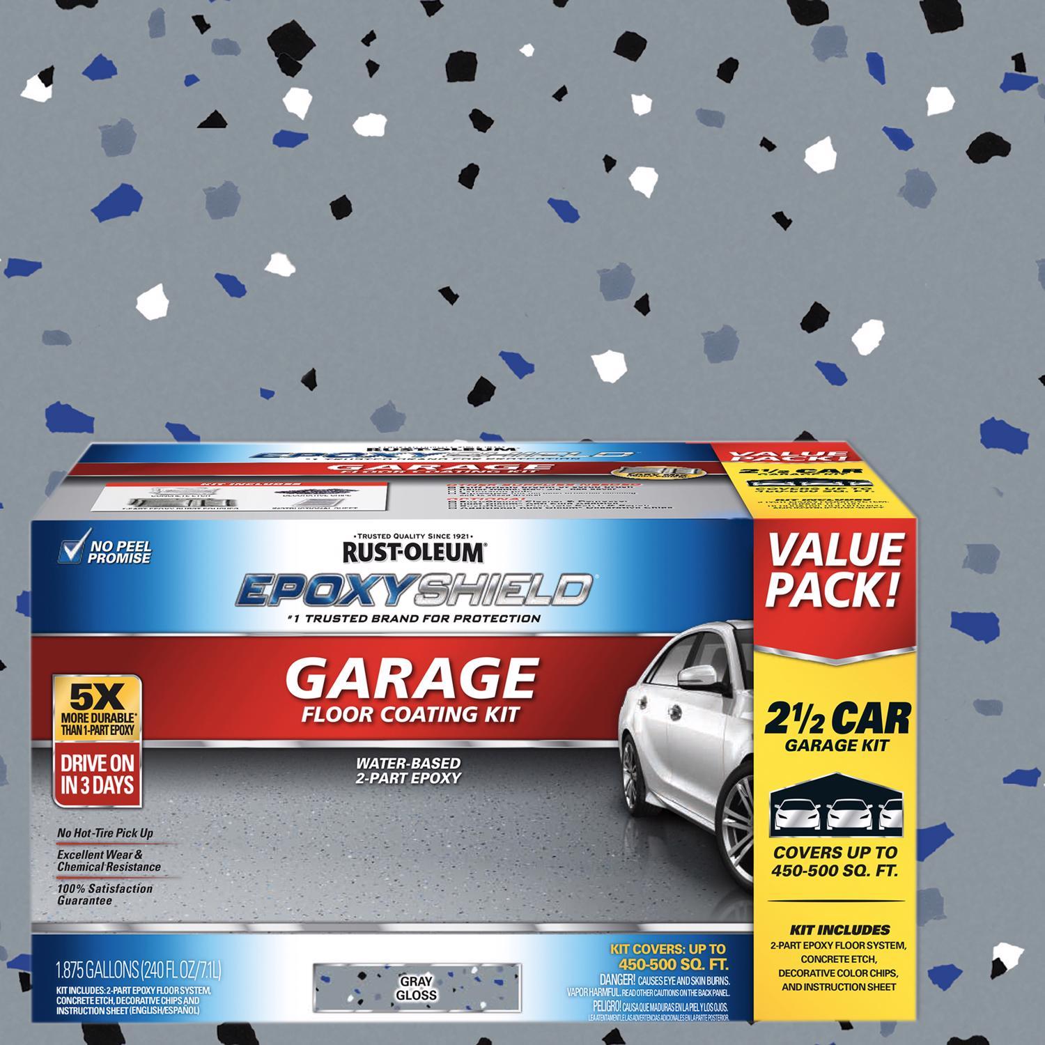Rust-Oleum EpoxyShield Gloss Gray Water-Based Garage Floor