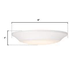 Westinghouse Makira 1 in. H X 6 in. W X 6 in. L Frost White Ceiling Fixture