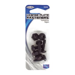 Custom Accessories Black Nylon License Plate Fasteners