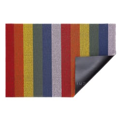 Chilewich 36 in. W X 60 in. L Multicolored Pride Stripe Vinyl Floor Mat