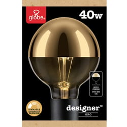 Globe Electric Oro 40 W G25 Decorative Incandescent Bulb E26 (Medium) Amber 1 pk