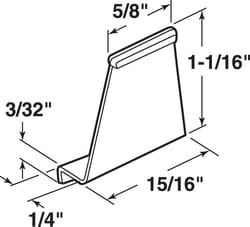 Prime-Line 0.25 in. D X 1.06 in. L Spline Channel