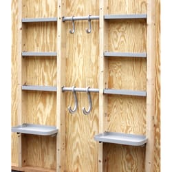 UniCaddy VersaCaddy 48 in. H X 48 in. W X 4 in. D Gray Plastic Shelving and Hooks Organization Kit