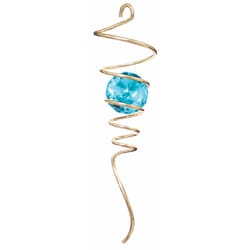 Spinfinity Designs Multi-color Stainless Steel 11 in. Gold Aqua Tail Outdoor Spinner