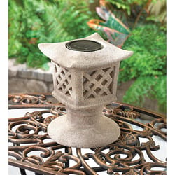 Summerfield Terrace Pagoda Garden Ceramic Beige Lantern