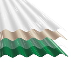 Tuftex SeaCoaster 26 in. W X 12 ft. L PVC Roof Panel Green