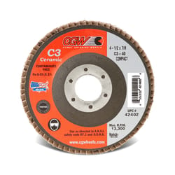 CGW 4-1/2 in. D X 7/8 in. Ceramic Flap Disc 36 Grit 1 pc