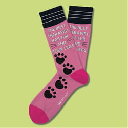 Two Left Feet Unisex Stay Pawsitive S/M Novelty Socks Pink