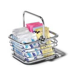 Spectrum Contempo Silver Caddy 2.5 in. H X 4 in. W X 3.5 in. D