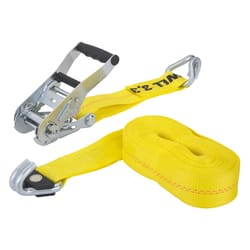Keeper 2 in. W X 27 ft. L Yellow Ratchet Tie Down Strap 3333 lb 1 pk