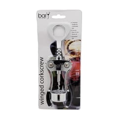 BarY3 Black/Silver Zinc Alloy Wing Corkscrew