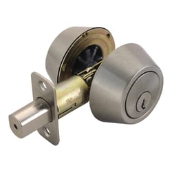 Design House Satin Nickel Steel Double Cylinder Deadbolt