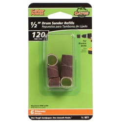 Gator 0.5 in. D X 1/2 in. L Aluminum Oxide Abrasive Sleeve Refill 120 Grit Fine 6 pc