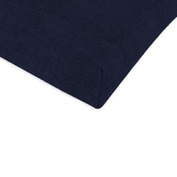 Jordan Manufacturing Navy Polyester French Edge Chair Cushion 44 in. H X 22 in. W