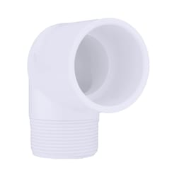 Charlotte Pipe Schedule 40 1-1/2 in. Slip X 1-1/2 in. D MPT PVC 90 Degree Street Elbow 1 pk