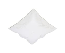 Westinghouse Square White Glass Fan/Fixture Shade 1 pk