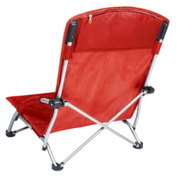 Picnic Time Tranquility Red Beach Folding Armchair