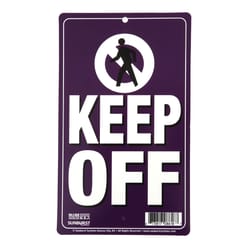 Sunburst Systems English Purple Safety Sign 10 in. H X 6 in. W