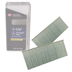 Grip-Rite 1-1/4 in. L X 16 Ga. Straight Strip Electro Galvanized Finish Nails 1000 pk