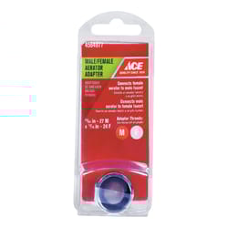 Ace Dual Thread 55/64 in.-27M x 13/16 in.-24F Chrome Aerator Adapter