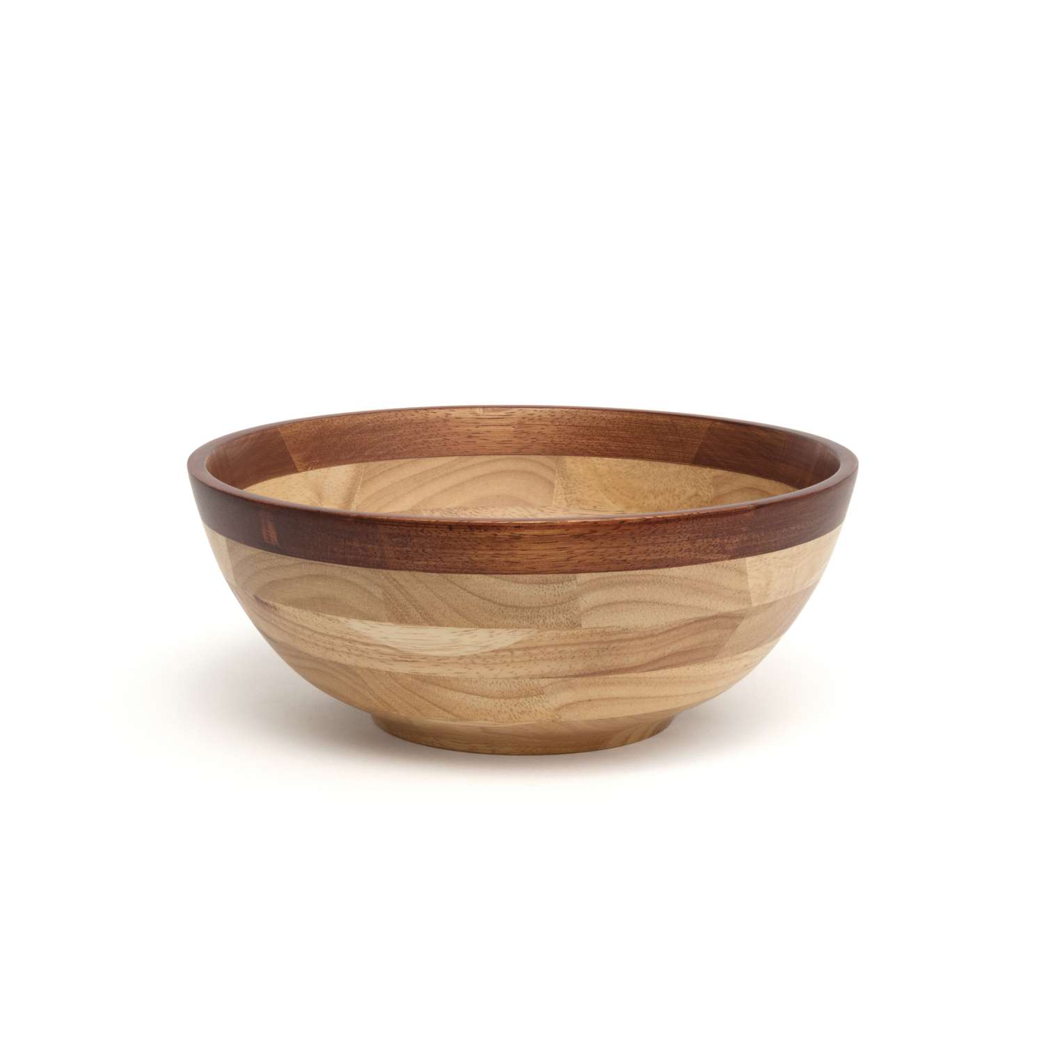 Lipper International Natural Rubberwood TwoTone Salad Bowl 10 in. D 1