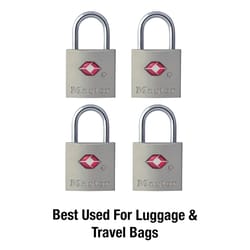 Master Lock 7/8 in. H X 7/16 in. W X 7/8 in. L Steel Key Luggage Lock