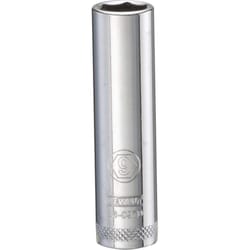 DeWalt 9 mm X 1/4 in. drive Metric 6 Point Deep Socket 1 pc