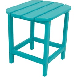 Hanover All-Weather Blue Square Wood Side Table