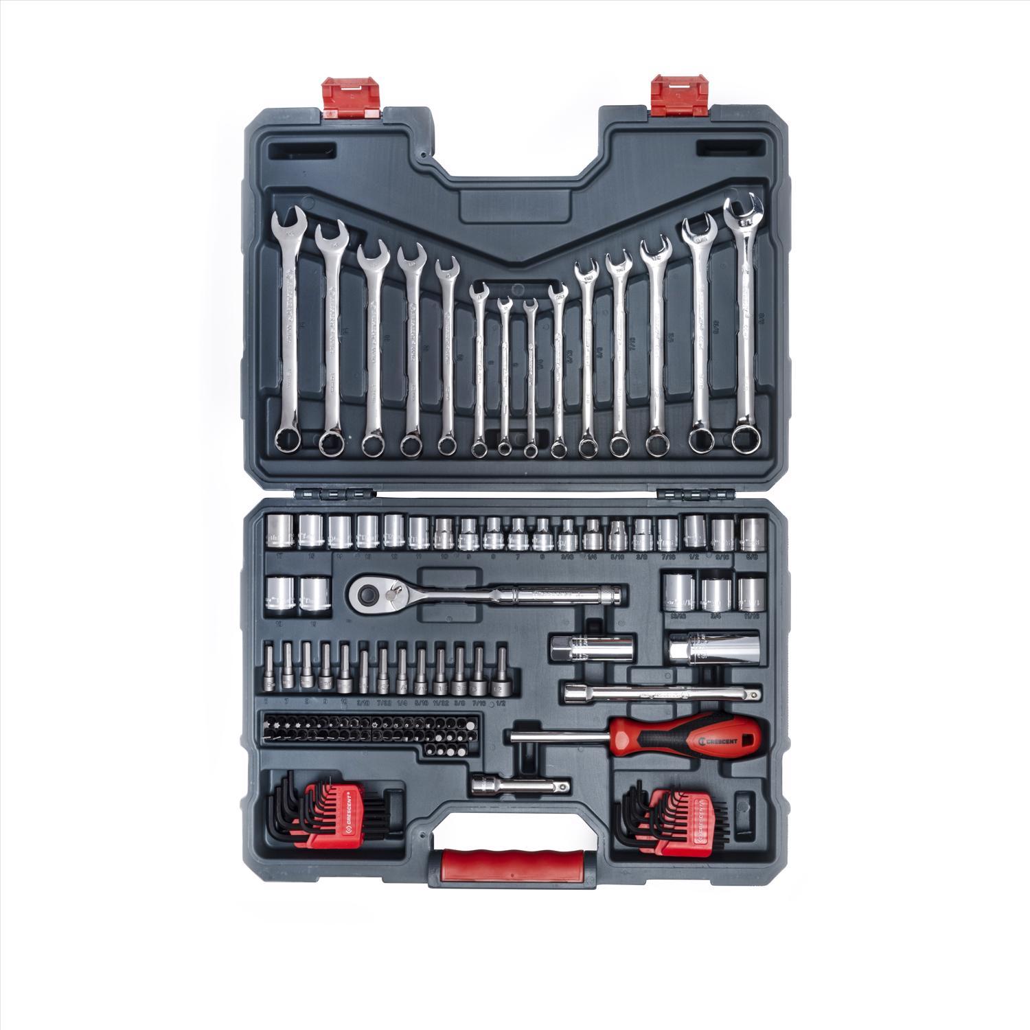 Crescent Assorted Sizes X 3/8 in. drive Metric and SAE 6 and 12 Point Mechanic’s Tool Set 128 pc Sansujyuku sansujyuku.com