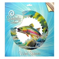 Spinfinity Designs Multi-color Stainless Steel 12 in. Trout Large Outdoor Spinner