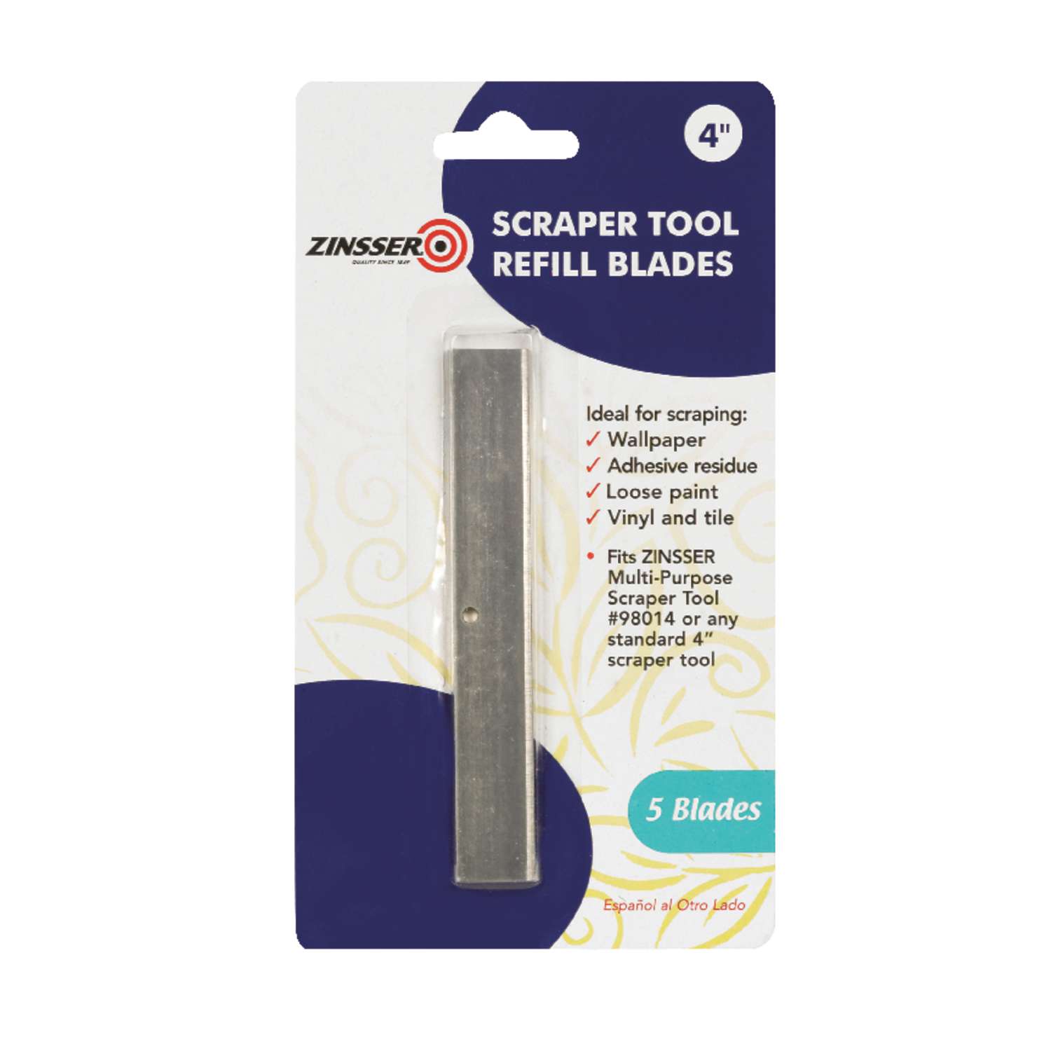 Zinsser 4 In W Steel Fixed Scraper Refill Blades Ace Hardware
