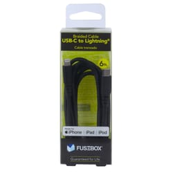 Fusebox Lightning to Type C Cable 6 ft. Black