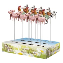 Regal Art & Gift Assorted Metal 16 in. H X 5 in. L X 3 in. W Barn Animal Plant Picks Outdoor Garden
