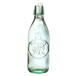 Amici Green Glass Water Tap Bottle 34 oz