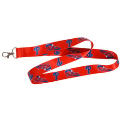 HILLMAN MLB Polyester Blue/Red Carabiner Clip Lanyard