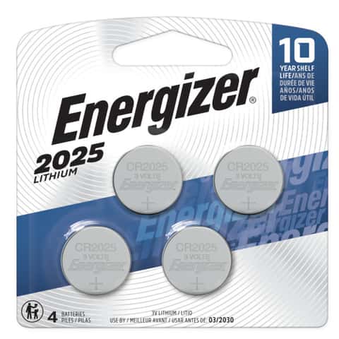 Energizer Lithium CR2025 3 V 0.2 mAh Button Cell Battery 2025BP-4