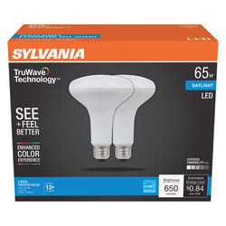 Sylvania TruWave BR30 E26 (Medium) LED Floodlight Bulb Daylight 65 Watt Equivalence 2 pk