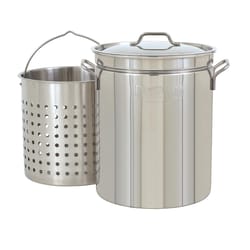 Bayou Classic Stainless Steel Grill Stockpot with Basket 44 qt 16 in. L X 16 in. W 1 pk